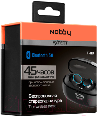 Беспроводные наушники Nobby Expert T-110 / NBE-BH-50-04 (черный/синий)