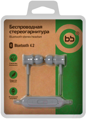 Беспроводные наушники Nobby BB-BH-42-02 (серый)