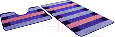 Набор ковриков для ванной и туалета Shahintex РР Mix Lux 60x100/60x50 (фиолетовый)
