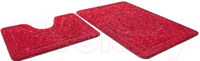 Набор ковриков для ванной и туалета Shahintex Эко 45x71/45x43 (бордовый)