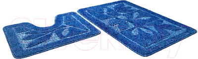 Набор ковриков для ванной и туалета Shahintex Эко 45x71/45x43 (синий)