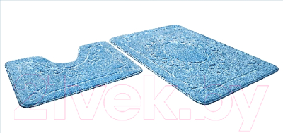 Набор ковриков для ванной и туалета Shahintex Эко 60x90/60x50 (голубой)