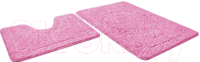 Набор ковриков для ванной и туалета Shahintex Эко 60x90/60x50 (розовый)