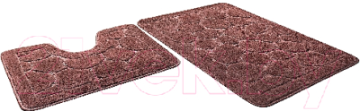 Набор ковриков для ванной и туалета Shahintex Эко 60x90/60x50 (шоколадный)