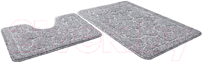 Набор ковриков для ванной и туалета Shahintex Эко 60x90/60x50 (серый)