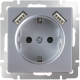 Розетка Werkel WL06-SKGS-USBx2-IP20 / a033474 (серебристый) - 