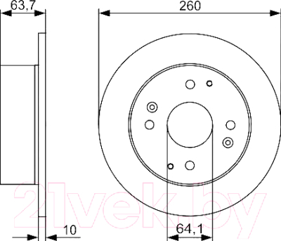 

Тормозной диск Bosch, 0986479504