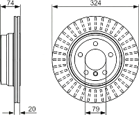 Тормозной диск Bosch 0986479671