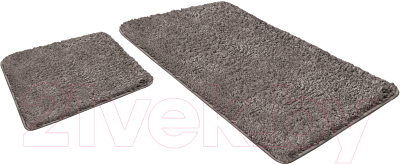 Набор ковриков для ванной и туалета Shahintex Lama 60x90/60x50 (серый)
