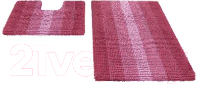 Набор ковриков для ванной и туалета Shahintex Multimakaron 60x90/60x50 (розовый)