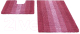 Набор ковриков для ванной и туалета Shahintex Multimakaron 60x90/60x50 (розовый) - 