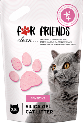 Наполнитель для туалета For Friends Силикагелевый Sensitive / TUZ978 (детская пудра, 3.8л) - 