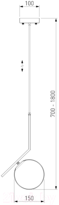 Потолочный светильник Евросвет Frost Long 50159/1 (латунь)
