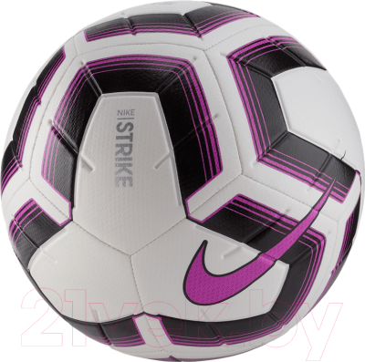 Футбольный мяч Nike Strike Team / SC3535-100 (размер 5, белый/черный/фиолетовый)