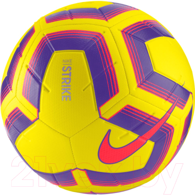 Футбольный мяч Nike Strike Team / SC3535-710 (размер 5, желтый/розовый/фиолетовый)