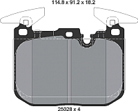 Тормозные колодки Textar 2502801 - 