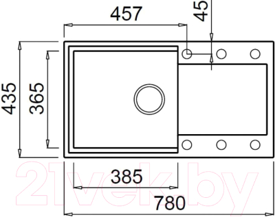 Мойка кухонная Elleci Easy 290 Bianco Antico G62 / LGY29062