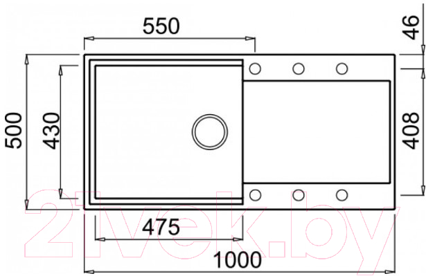 Мойка кухонная Elleci Easy 480 Bianco Antico G62 / LGY48062