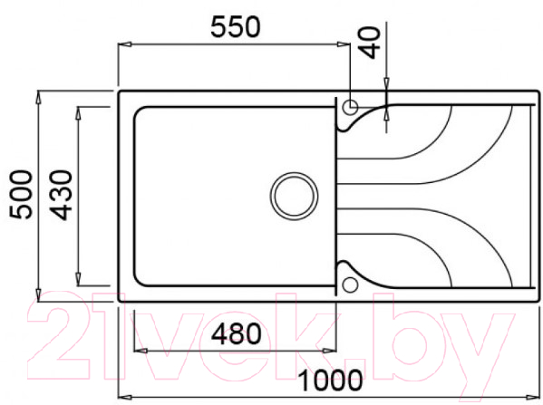 Мойка кухонная Elleci Ego 480 Bianco Antico G62 / LGE48062