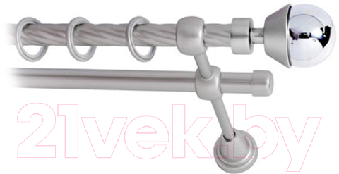 Карниз для штор Lm Decor Мельба 041 2р витой (сатин, 3.6м)