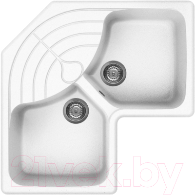 

Мойка кухонная Elleci, Master Corner Bianco Titano G68 / LGMCOR68