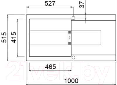 Мойка кухонная Elleci Smart 480 White K96 / LKI48096SMT