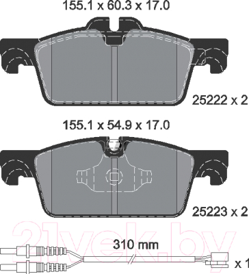 Тормозные колодки Textar 2522201