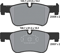 Тормозные колодки Textar 2550601 - 