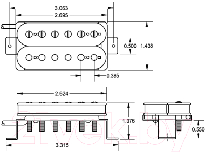 Изображение товара Звукосниматель гитарный Seymour Duncan 11101-05-B SH-1b '59 Model Blk