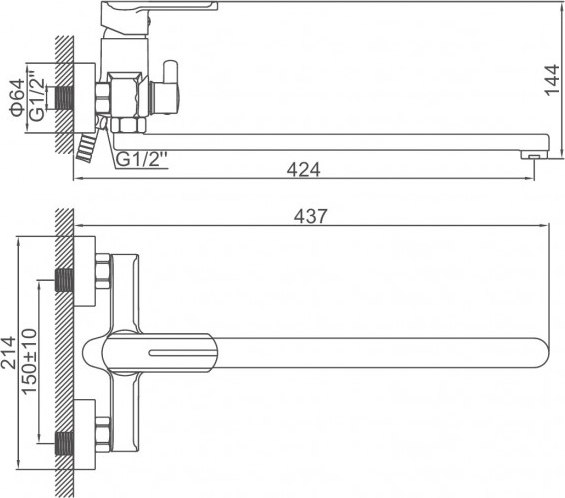 Смеситель Ledeme L2266