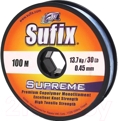 Леска монофильная Sufix Supreme x10 0.60мм / DS1SU060003A9S (100м, синий)