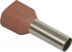 Набор гильз для кабеля IEK UTE10-D2-4-100 (100шт, коричневый) - 