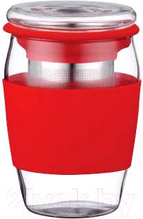 Чашка-заварник Peterhof PH-10038 (красный) - общий вид
