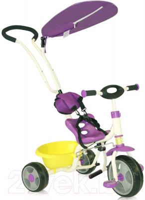 Трехколесный велосипед с ручкой Bertoni Scooter (фиолетовый) - общий вид