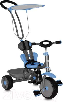 Трехколесный велосипед с ручкой Bertoni Scooter (голубой) - общий вид
