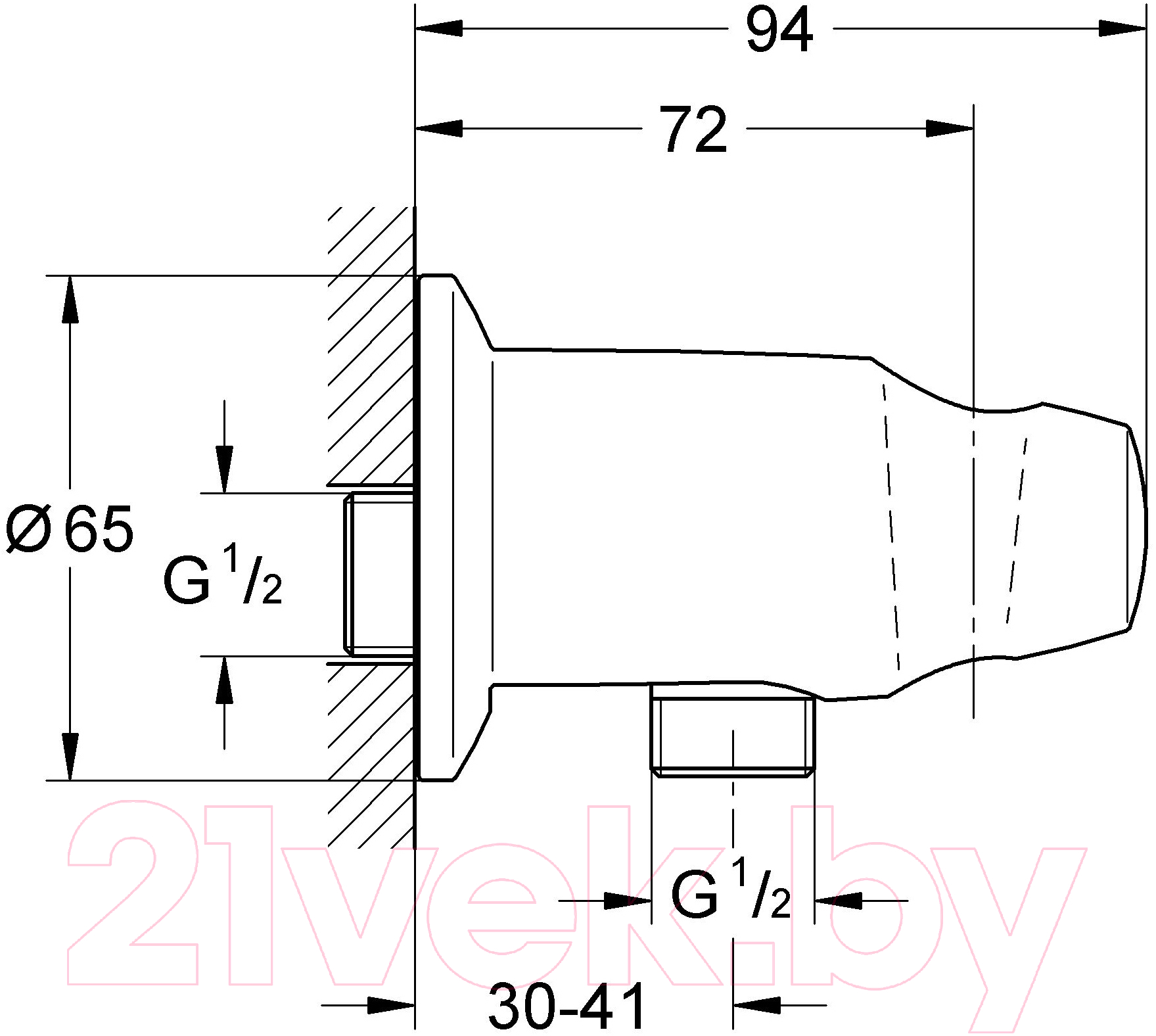 Подключение для душевого шланга GROHE Movario 28406000