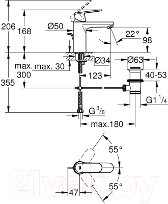 Смеситель GROHE Eurosmart Cosmopolitan 23325000