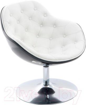 Кресло мягкое Мебельные компоненты Lux (бело-черный)