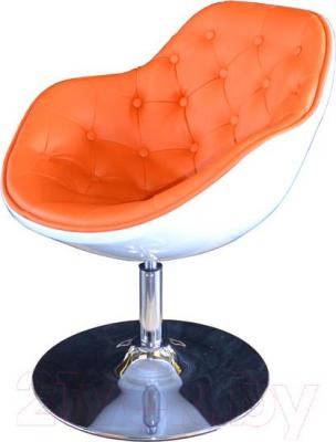 Кресло мягкое Мебельные компоненты Lux (бело-оранжевый) - общий вид