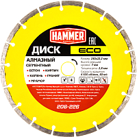 

Отрезной диск алмазный Hammer, Eco 206-226