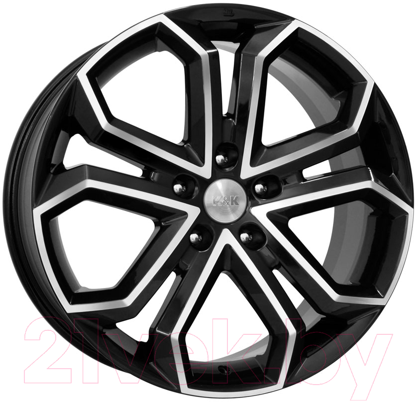 Литой диск K&K Пандора (КС466) 19x8.5" 5x114.3мм DIA 60.1мм ET 35мм (Алмаз черный)
