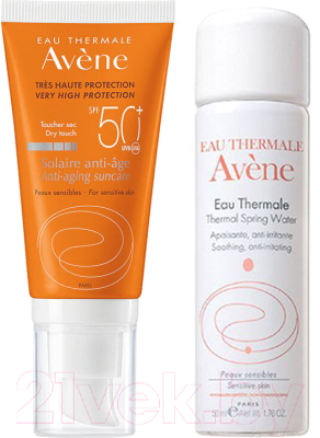 Набор косметики для лица Avene Крем д/лица солнцезащ. SPF50+ 50мл+термальная вода 50мл