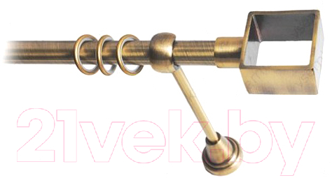 Карниз для штор Lm Decor Куб 177 1р гладкий (антик, 1.8м)