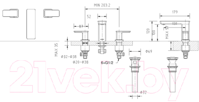 Смеситель Bravat Phillis F256101C-ENG