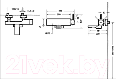 Смеситель Bravat ARC F66061K-01A-ENG (черный)