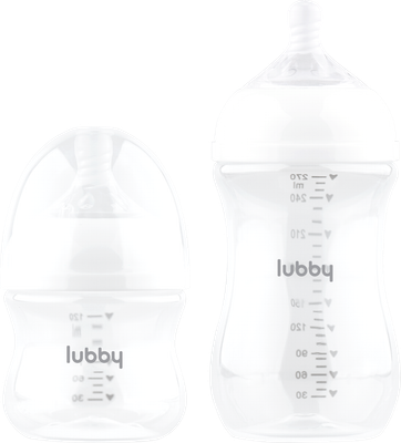 Набор бутылочек для кормления Lubby Бионика 35453/6 (2шт, 120мл+270мл) - 