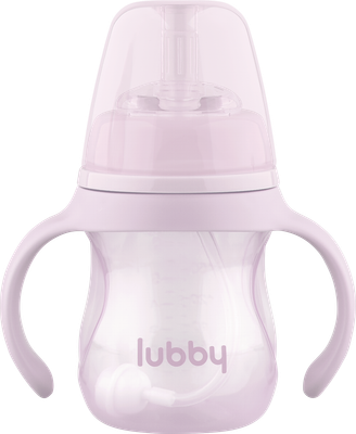 Поильник Lubby Непроливайка с трубочкой 35316/12 (180мл, розовый) - 