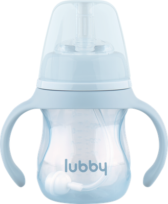 Поильник Lubby Непроливайка с трубочкой 35315/12 (180мл, голубой) - 