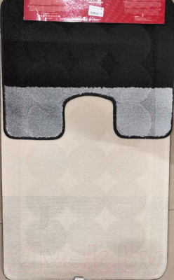 Набор ковриков для ванной и туалета Maximus Edremit 2513 50x80/40x50 (черный)