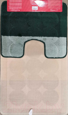 Набор ковриков для ванной и туалета Maximus Edremit 2536 50x80/40x50 (зеленый)